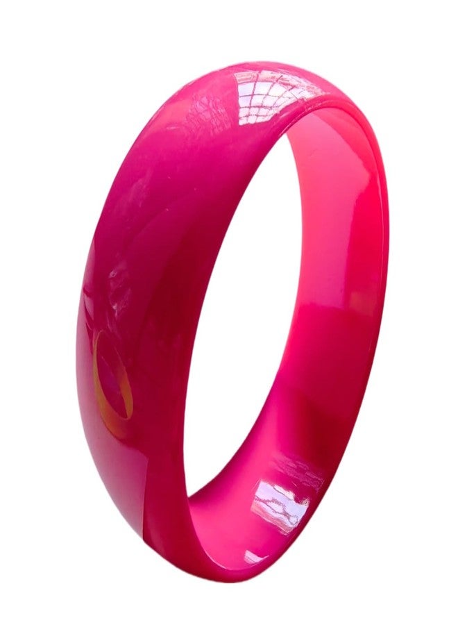 Kicomvi Retro Neon Cuff Bracelet 70s 80s Colorful Plastic Bangle Bracelets for Women Cosplay Party Jewelry-pink